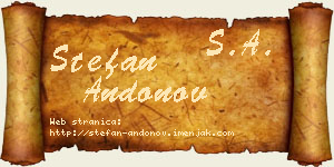 Stefan Andonov vizit kartica